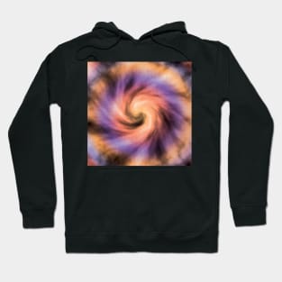 Peachy, pink, purple, and black tie dye effect Hoodie